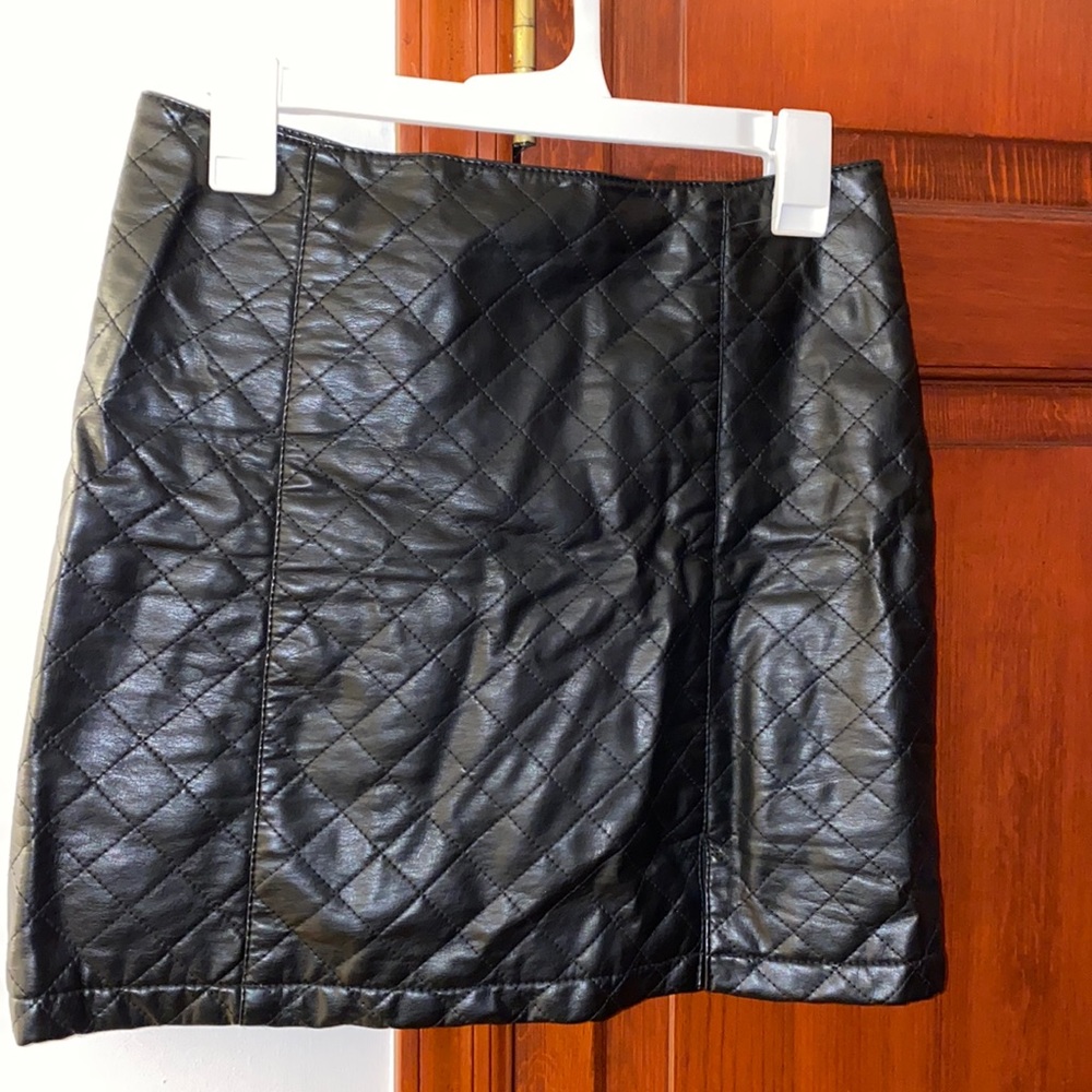 Pleather black skirt